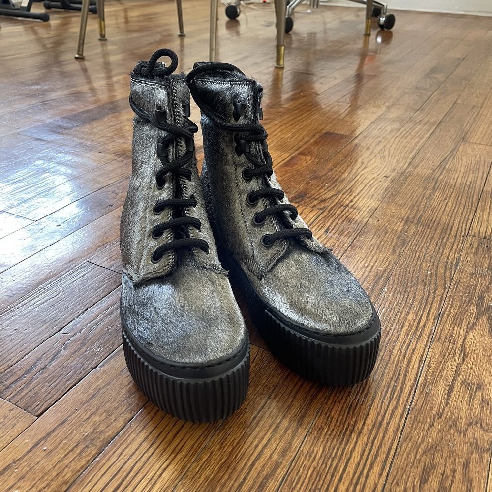 AGL Chunky Platform Lace-up Boots Women’s Size 7